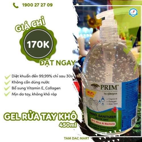 Gel rửa tay khô Prim- 450ml